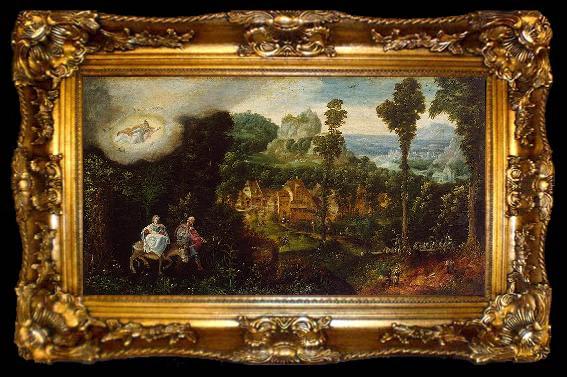 framed  Herri met de Bles Landscape with the Flight into Egypt, ta009-2
